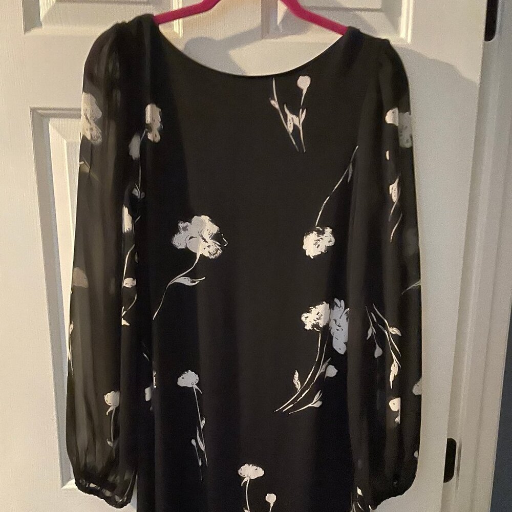 Black floral dress